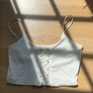 White crop top